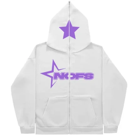 Nofs Hoodie White (Multi Color Print)